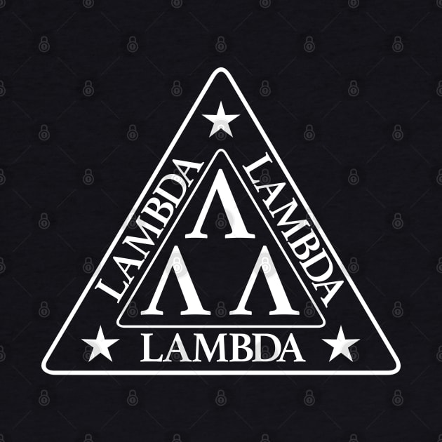 Lambda Lambda Lambda Fraternity Tee WHT LOGO by King Of HBCUs